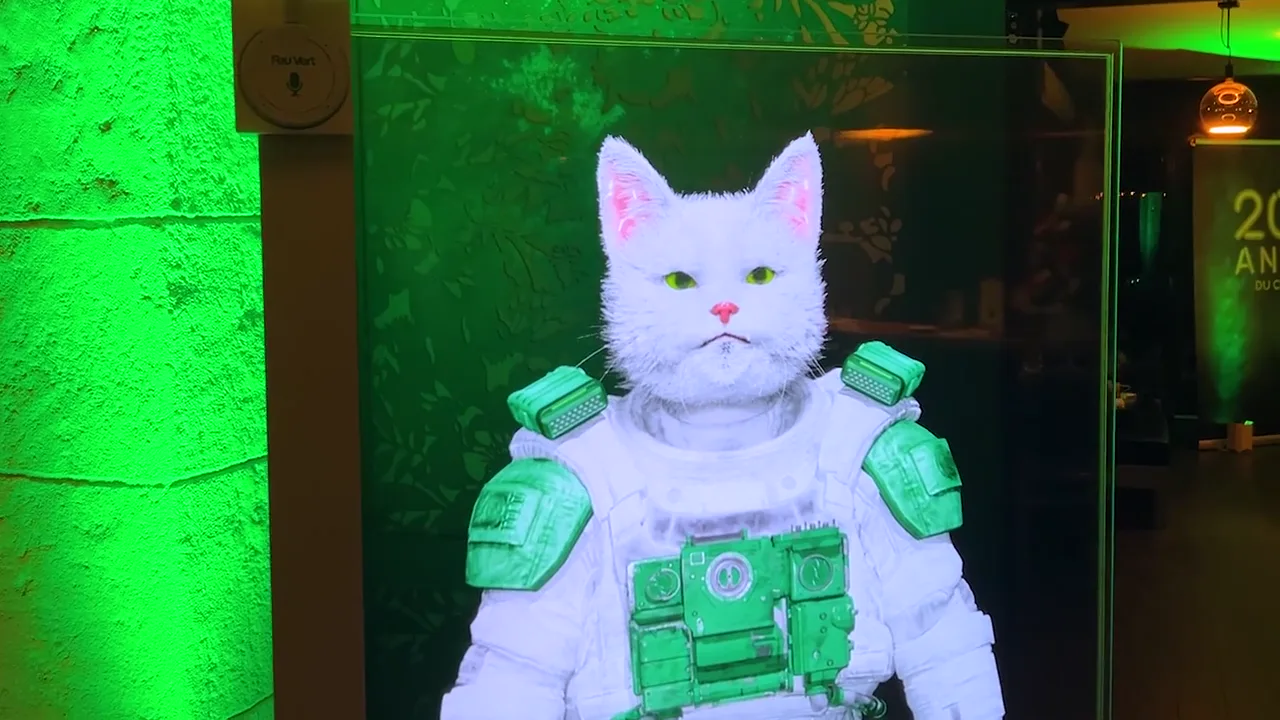 A bespoke 3D model of Feu Vert’s cat, Ramsès.